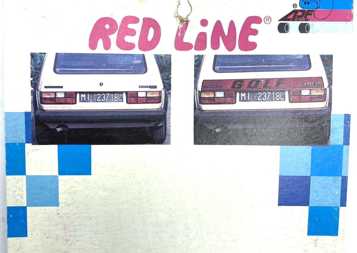 Scritta adesiva baule cofano posteriore rossa VW Golf MK1 anche GTI accessorio